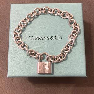 Tiffany & Co. 1837 Lock Charm Bracelet Sterling Silver 925